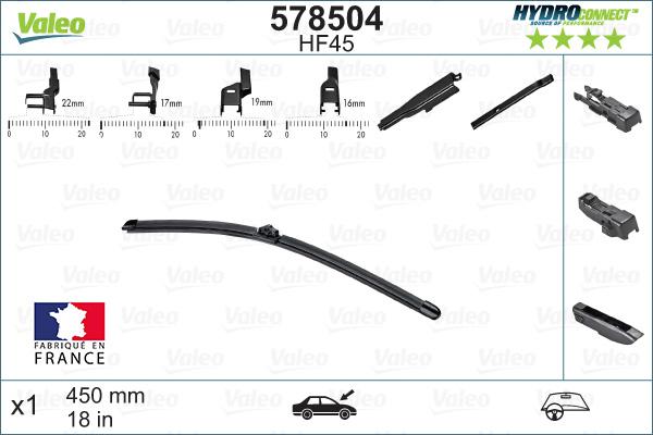 Valeo 578504 - Pyyhkijänsulka inparts.fi