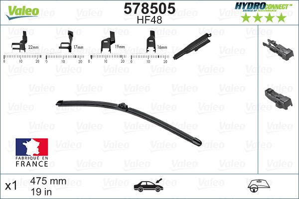 Valeo 578505 - Pyyhkijänsulka inparts.fi