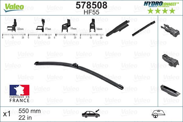 Valeo 578508 - Pyyhkijänsulka inparts.fi