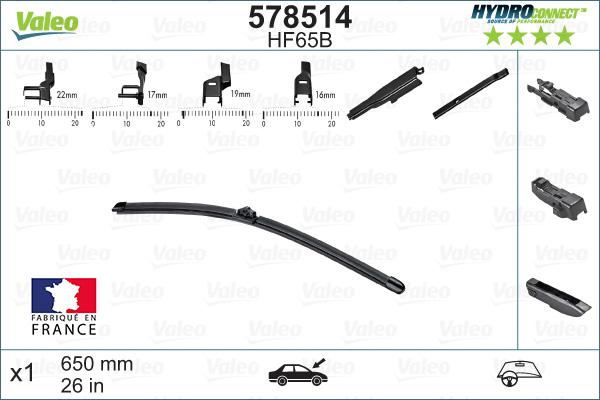 Valeo 578514 - Pyyhkijänsulka inparts.fi