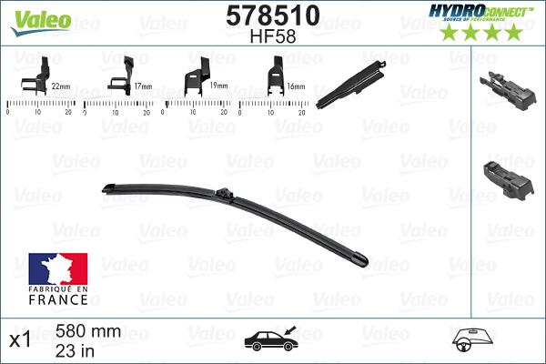 Valeo 578510 - Pyyhkijänsulka inparts.fi