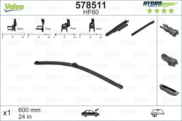 Valeo 578511 - Pyyhkijänsulka inparts.fi