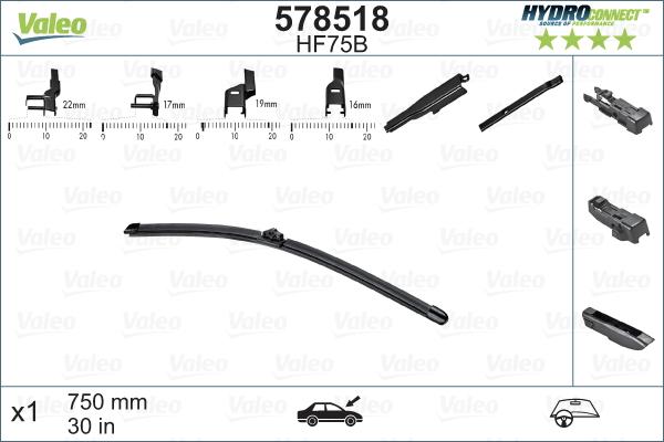 Valeo 578518 - Pyyhkijänsulka inparts.fi