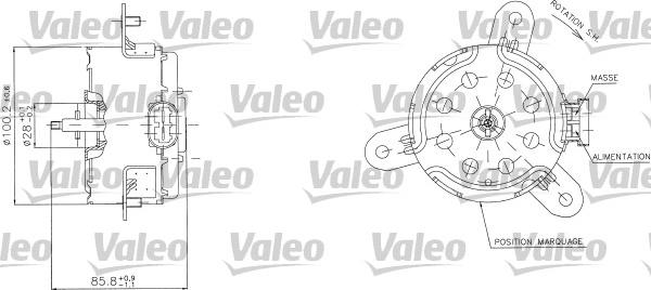 Valeo 698408 - Puhallinmoottori, jäähdytituulet. inparts.fi