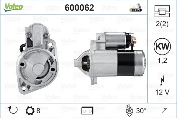 Valeo 600062 - Käynnistinmoottori inparts.fi