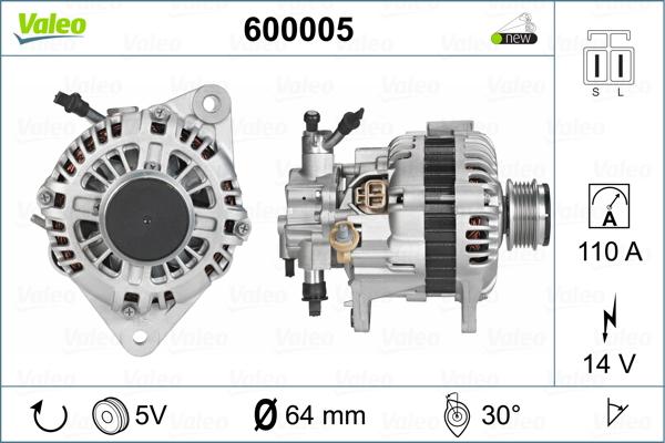 Valeo 600005 - Laturi inparts.fi