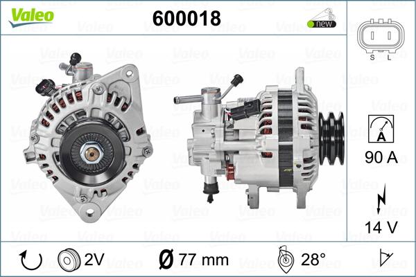 Valeo 600018 - Laturi inparts.fi