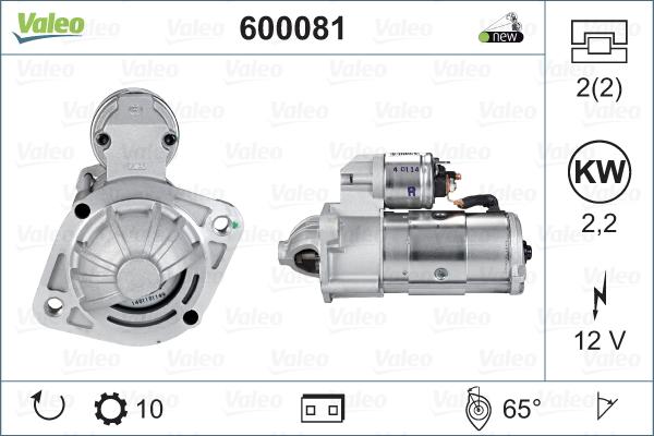 Valeo 600081 - Käynnistinmoottori inparts.fi