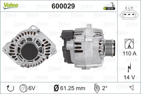 Valeo 600029 - Laturi inparts.fi