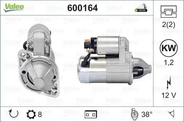 Valeo 600164 - Käynnistinmoottori inparts.fi