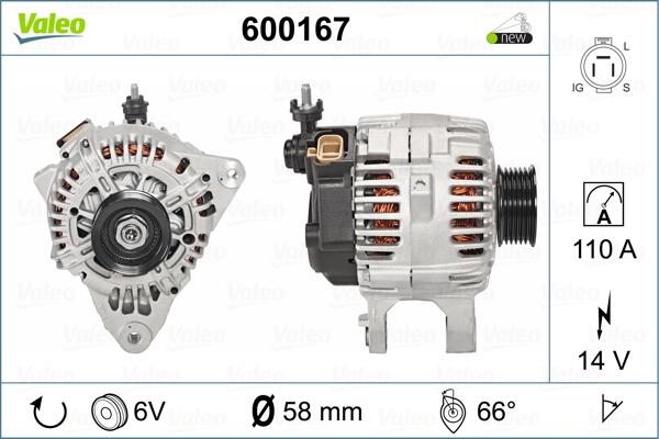 Valeo 600167 - Laturi inparts.fi