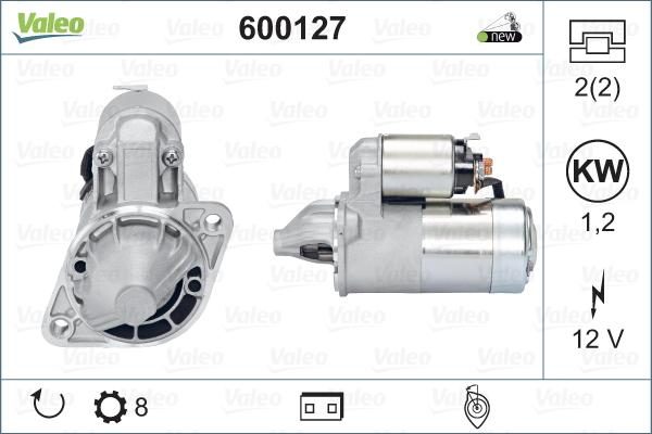 Valeo 600127 - Käynnistinmoottori inparts.fi