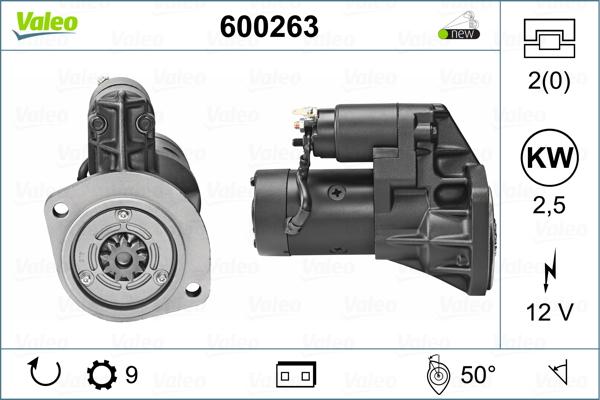 Valeo 600263 - Käynnistinmoottori inparts.fi