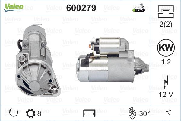 Valeo 600279 - Käynnistinmoottori inparts.fi