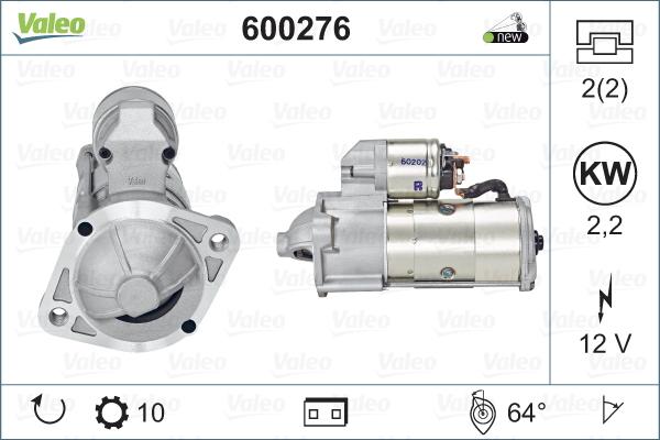 Valeo 600276 - Käynnistinmoottori inparts.fi