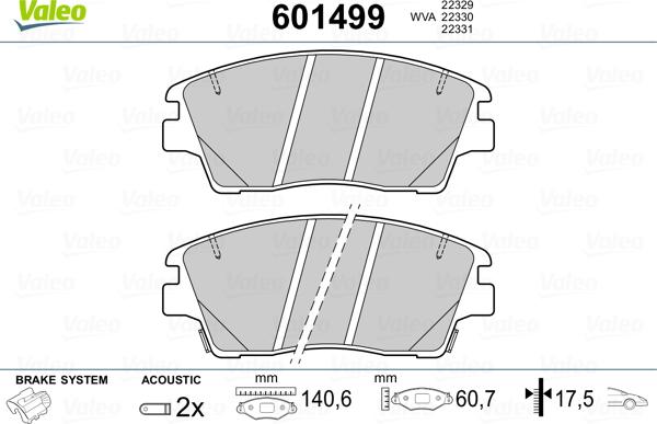 Valeo 601499 - Jarrupala, levyjarru inparts.fi