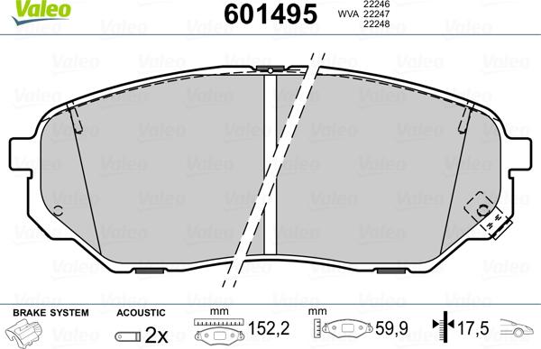 Valeo 601495 - Jarrupala, levyjarru inparts.fi