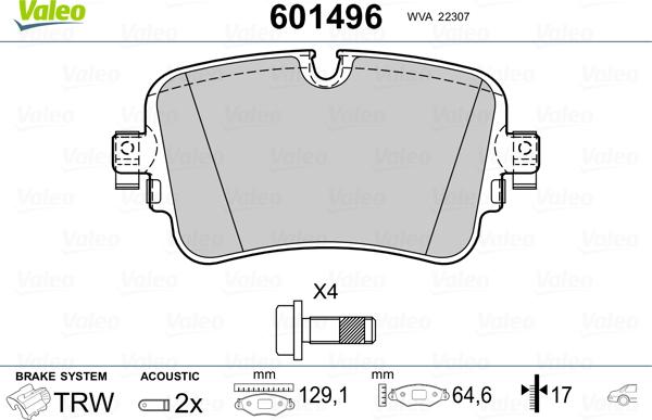 Valeo 601496 - Jarrupala, levyjarru inparts.fi