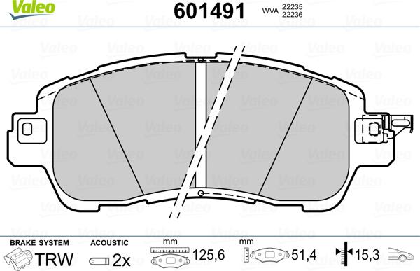 Valeo 601491 - Jarrupala, levyjarru inparts.fi