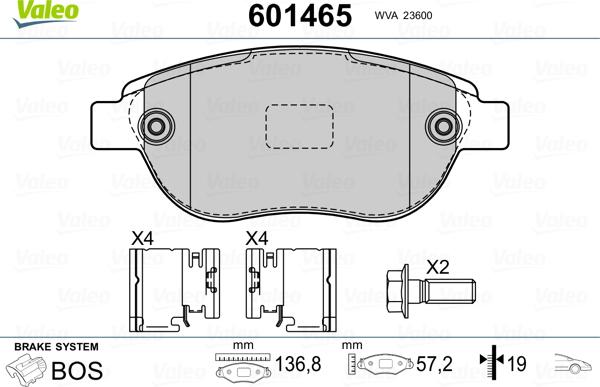 Valeo 601465 - Jarrupala, levyjarru inparts.fi