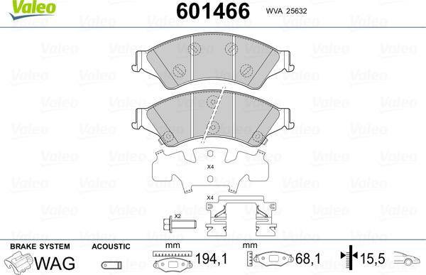 Valeo 601466 - Jarrupala, levyjarru inparts.fi