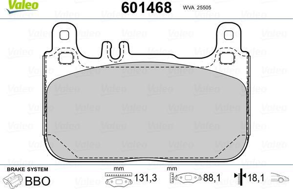 Valeo 601468 - Jarrupala, levyjarru inparts.fi