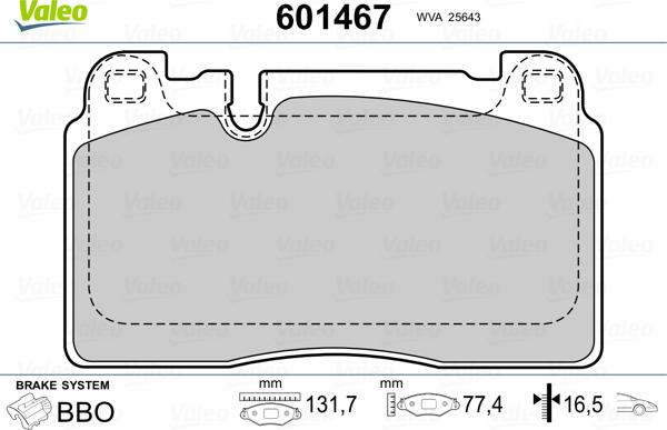 Valeo 601467 - Jarrupala, levyjarru inparts.fi