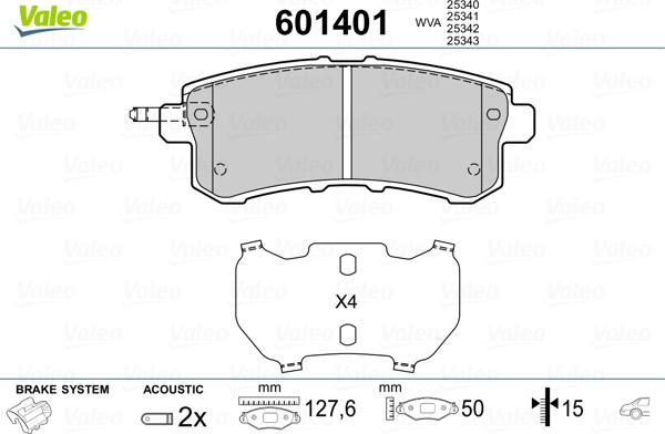 Valeo 601401 - Jarrupala, levyjarru inparts.fi