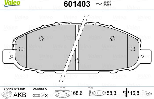 Valeo 601403 - Jarrupala, levyjarru inparts.fi