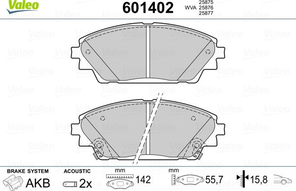 Valeo 601402 - Jarrupala, levyjarru inparts.fi