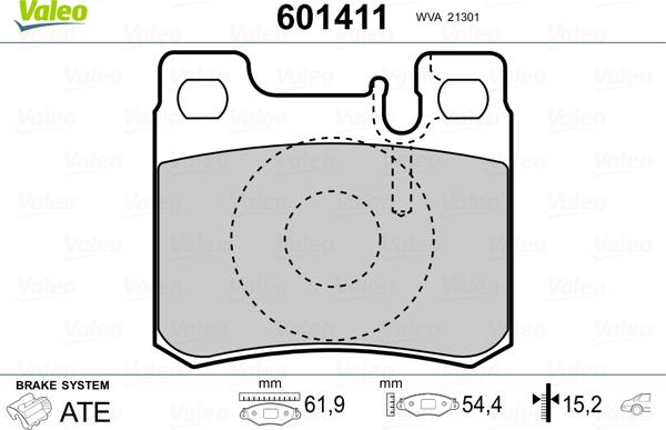 Valeo 601411 - Jarrupala, levyjarru inparts.fi