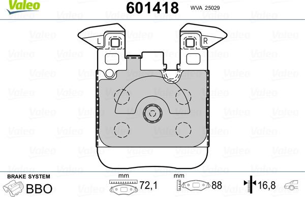 Valeo 601418 - Jarrupala, levyjarru inparts.fi