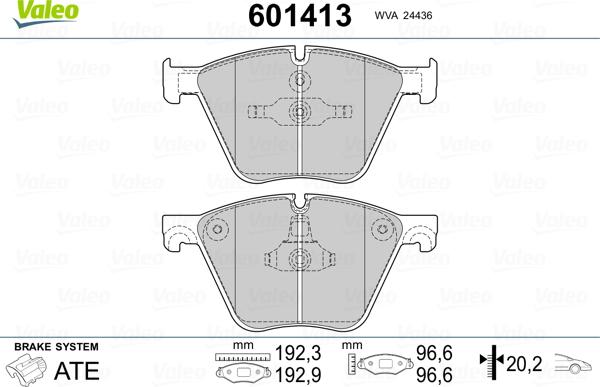 Valeo 601413 - Jarrupala, levyjarru inparts.fi