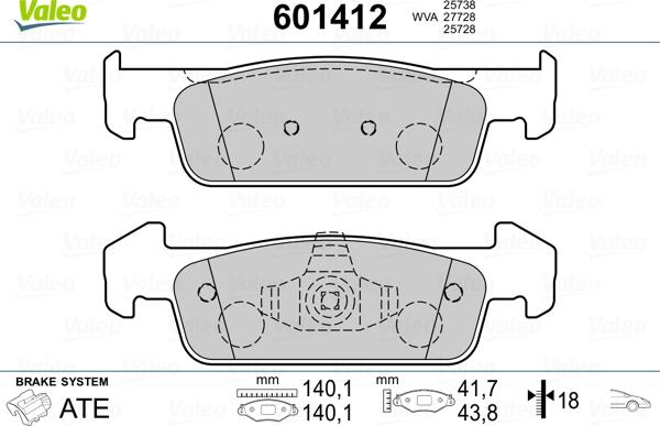 Valeo 601412 - Jarrupala, levyjarru inparts.fi