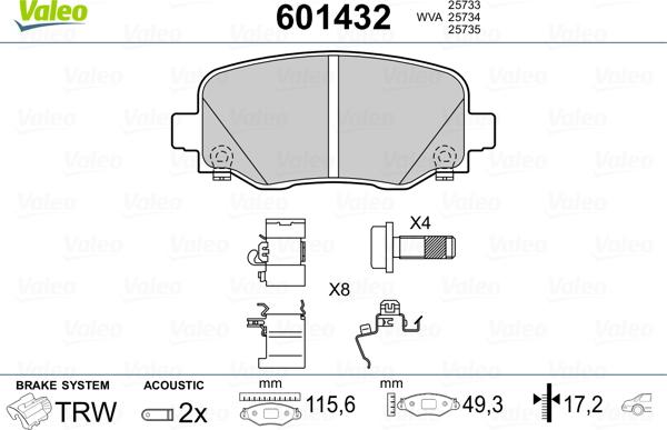 Valeo 601432 - Jarrupala, levyjarru inparts.fi