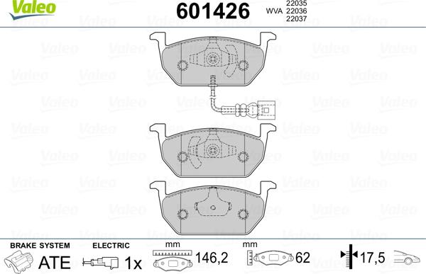 Valeo 601426 - Jarrupala, levyjarru inparts.fi