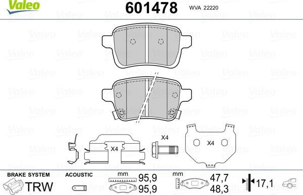 Valeo 601478 - Jarrupala, levyjarru inparts.fi