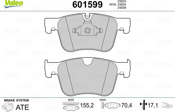 Valeo 601599 - Jarrupala, levyjarru inparts.fi