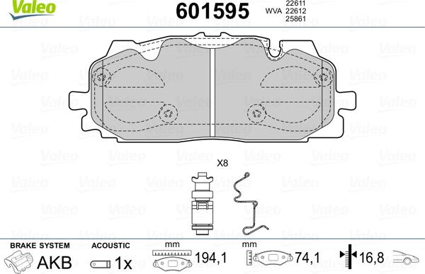 Valeo 601595 - Jarrupala, levyjarru inparts.fi