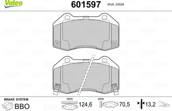 Valeo 601597 - Jarrupala, levyjarru inparts.fi