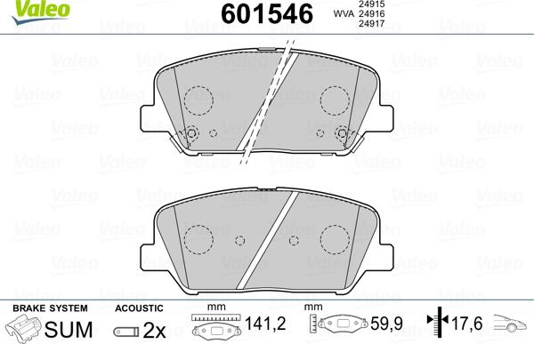 Valeo 601546 - Jarrupala, levyjarru inparts.fi