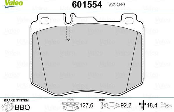 Valeo 601554 - Jarrupala, levyjarru inparts.fi