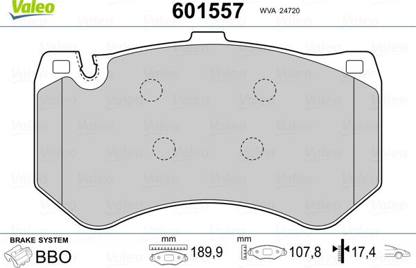 Valeo 601557 - Jarrupala, levyjarru inparts.fi