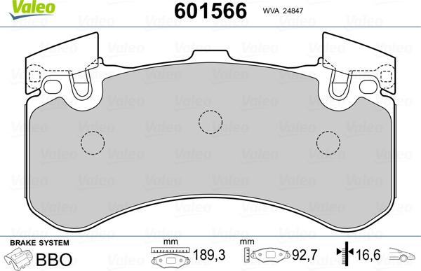 Valeo 601566 - Jarrupala, levyjarru inparts.fi