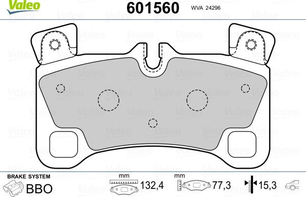 Valeo 601560 - Jarrupala, levyjarru inparts.fi