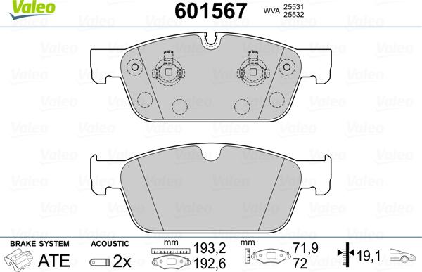 Valeo 601567 - Jarrupala, levyjarru inparts.fi