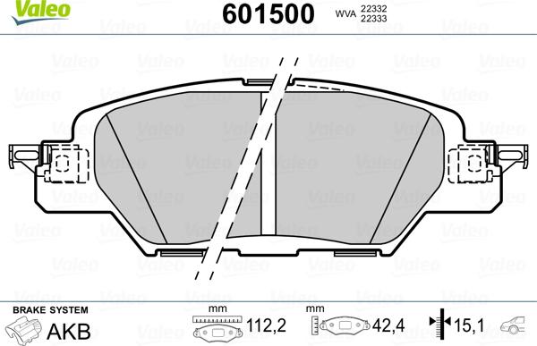 Valeo 601500 - Jarrupala, levyjarru inparts.fi