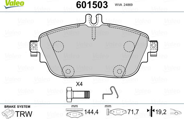 Valeo 601503 - Jarrupala, levyjarru inparts.fi