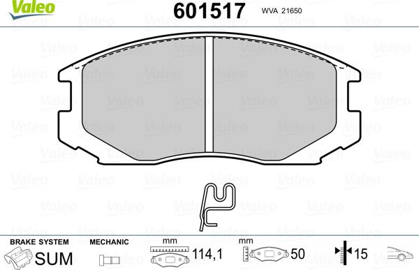 Valeo 601517 - Jarrupala, levyjarru inparts.fi