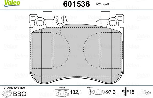 Valeo 601536 - Jarrupala, levyjarru inparts.fi